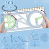 Gift Students Creative Stationery Geometric Drawing Protractor Learning Measuring Tool Ruler