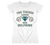 This Teach Loves Her Dolphins Football Heart T Shirt