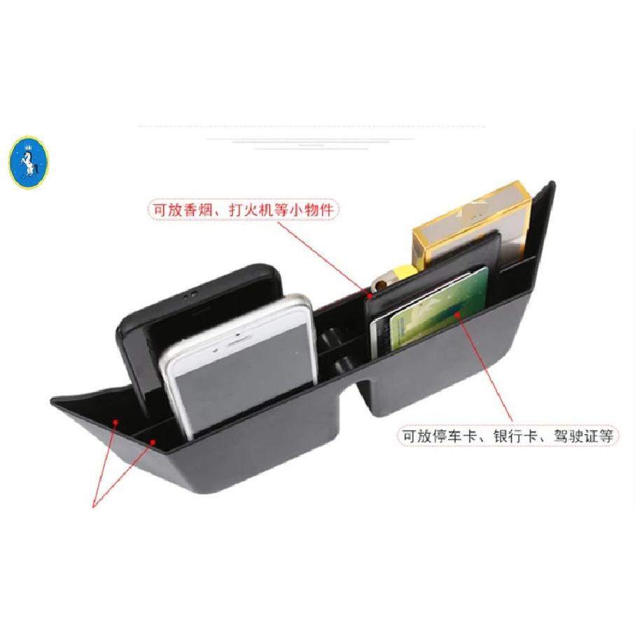 Plastic Car Central Storage Box Console Tray Container Multi-function Decor Cover For BMW X1 F48 2016 -  Black Accessories