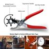 New Durable 6-Size Leather Hole Punch Carbon Steel Portable Belt Hole Puncher Revolving Leather Punch Plier Watchband Strap