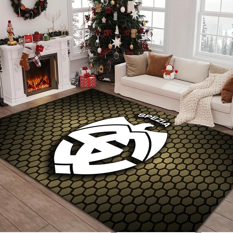 1PC rug Spezia Fc Crest Design Carpet, Chair Rug,Area Rug for Office Bedroom living rooms bedroom, Doormat decor Christmas fan gifts