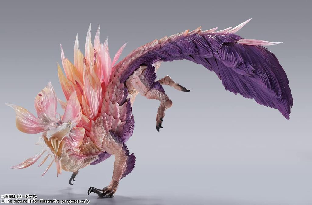 TAMASHII NATIONS MonsterArts Monster Hunter Sunbreak Approximately PVC ABS Painted Action Multicolor S.H. Rise Tamamitsune, 310mm, & Figure,