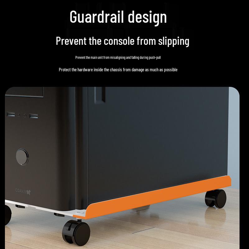 Передвижной компьютерный корпус для настольного ПК с колесами и выдвижным утолщенным основанием