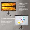 60/72/84 Inches Projection Screen Entertainment Projector Curtain HD Mobile Portable Tripod Screen