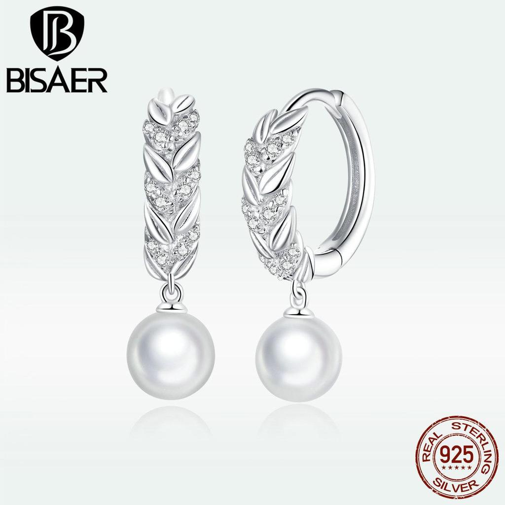 BISAER Женские серьги из 925 стерлингового серебра оригинального дизайна