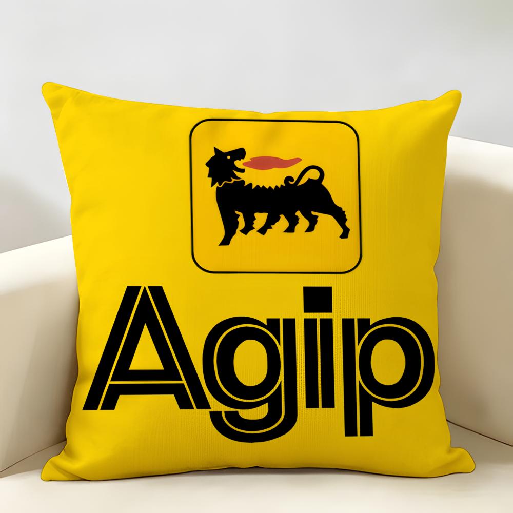 Крутой логотип AAgip Модная наволочка из натурального льна органической ткани Двусторонняя печать Декор для комнаты дивана Наволочка
