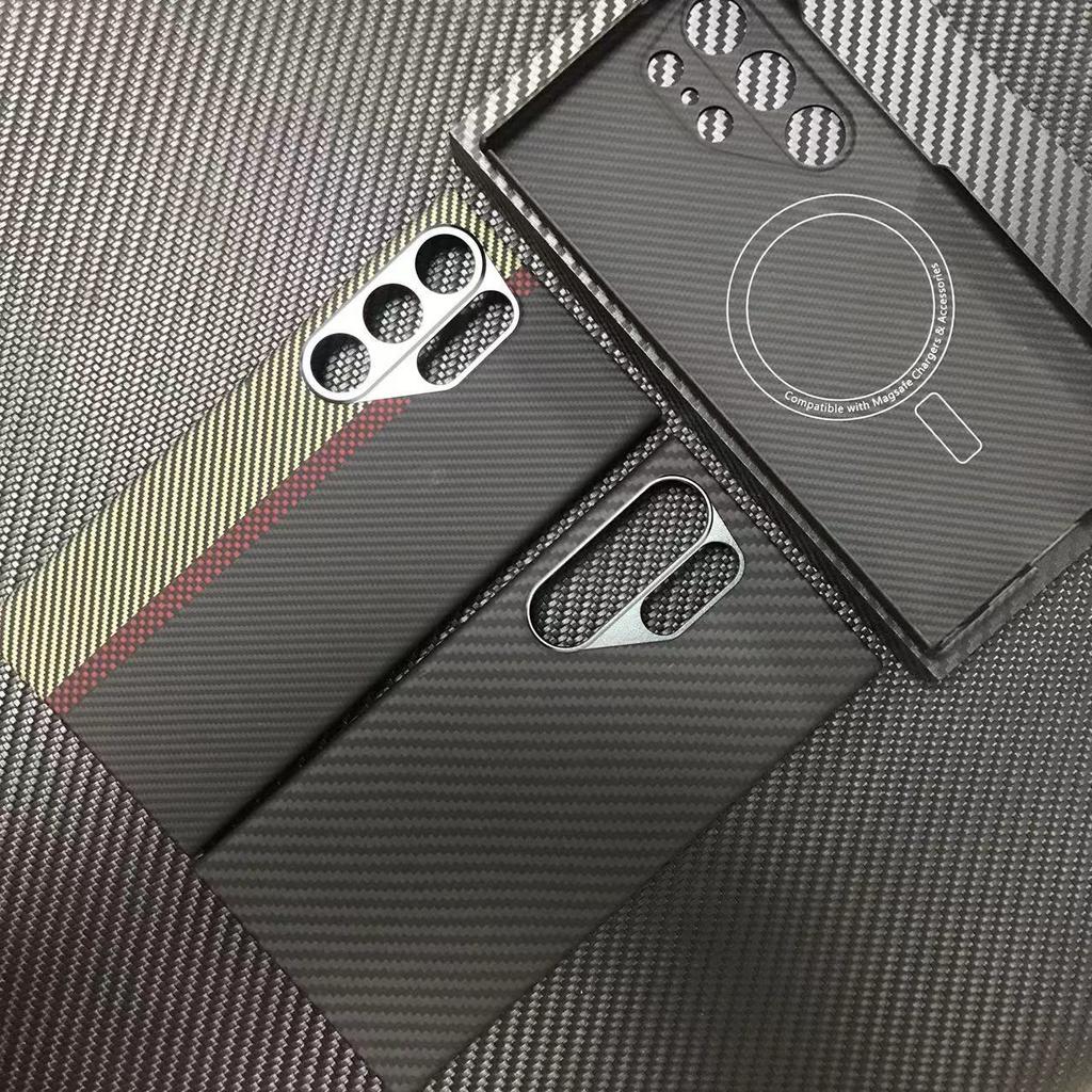 Подходит для Samsung S24U Кевларовый Чехол для Мобильного Телефона Арамидный Чехол для Мобильного Телефона Samsung S24ultra Магнитная Адсорбция