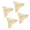 4 Pack Furniture Corner Protector Wooden Desk Edge Jewelry Gift Box Cabinet Corner Guard Set Brass