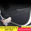 Для Hyundai ix35 II 2018 - 2026 Автомобильная накладка на дверь от пинков Наклейка для защиты бардачка Пленка устойчивая к царапинам Аксессуары для интерьера