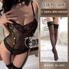 Sexy lingerie perspective open crotch female police instructor one-piece uniform lace splicing hot professional wear