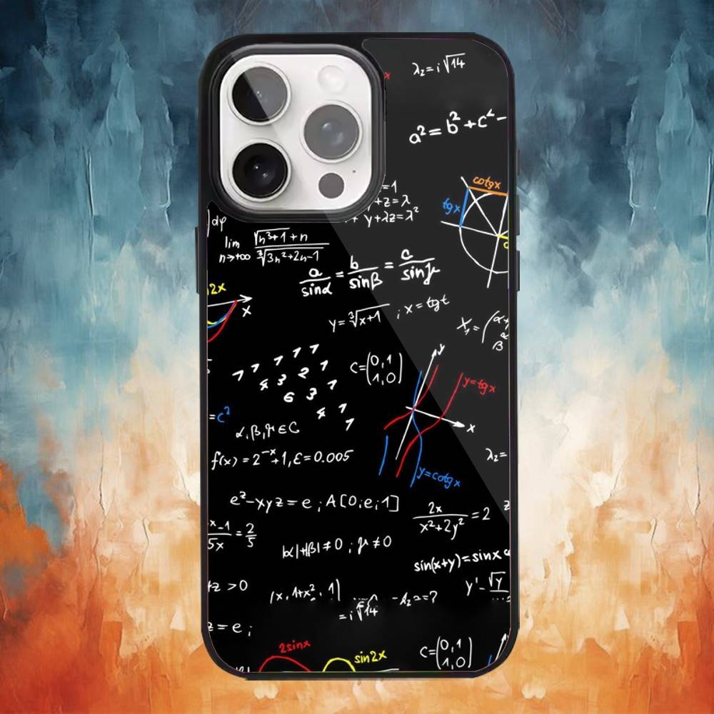 Чехол для телефона с формулами и уравнениями по физике и математике для iPhone 17,16,15,14,13,12,11,Plus,Pro,Max для магнитной беспроводной зарядки Magsafe