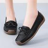 Women's Kilted Loafers Leather Driving Moccasins Comfort Flats Casual Slip On Nurse Minimalist Summer Maternity Shoes for Mother
