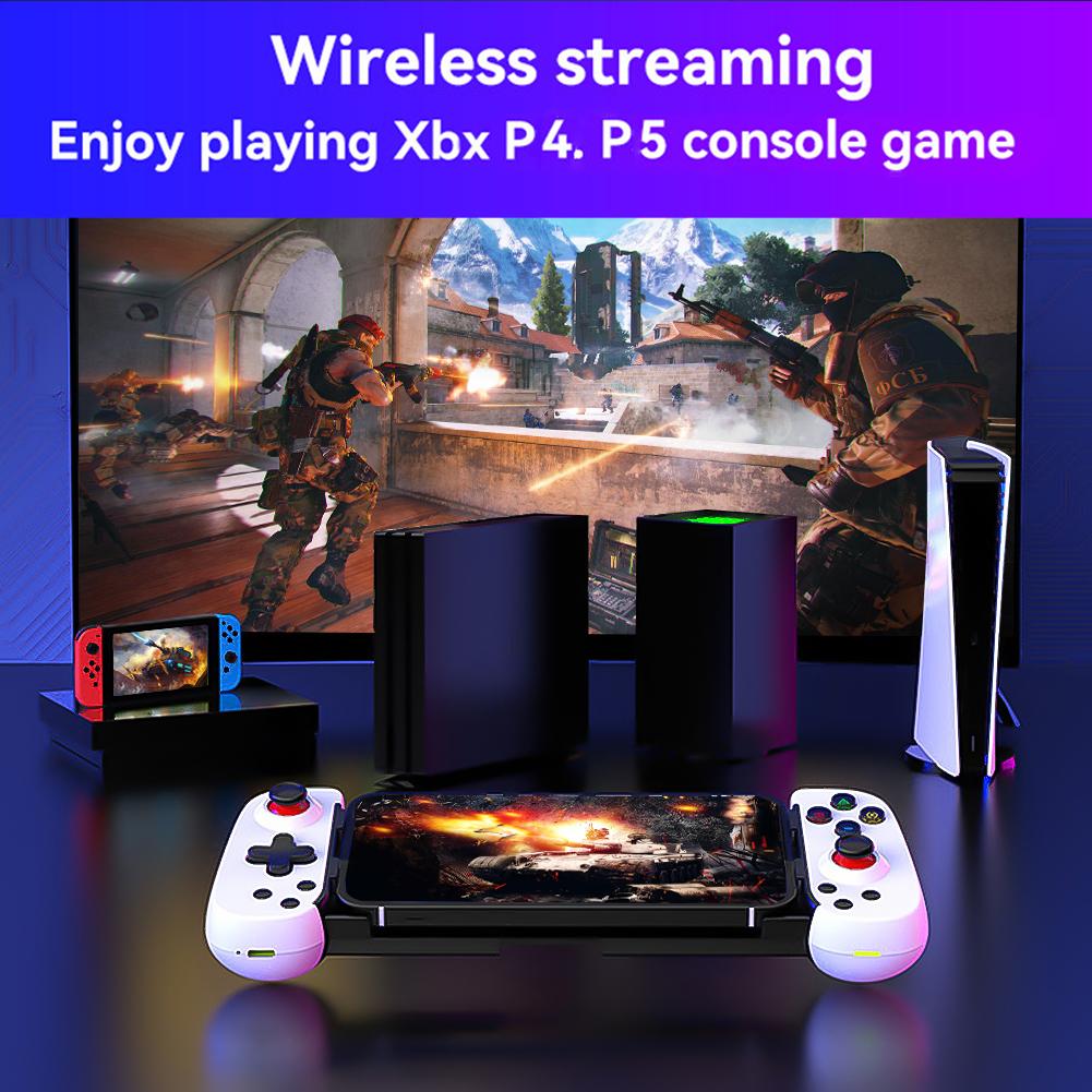 Выдвижной игровой джойстик BT Dual Vibration Wireless Растягивающийся геймпад Игровая консоль Беспроводная ручка для Android/iPhone