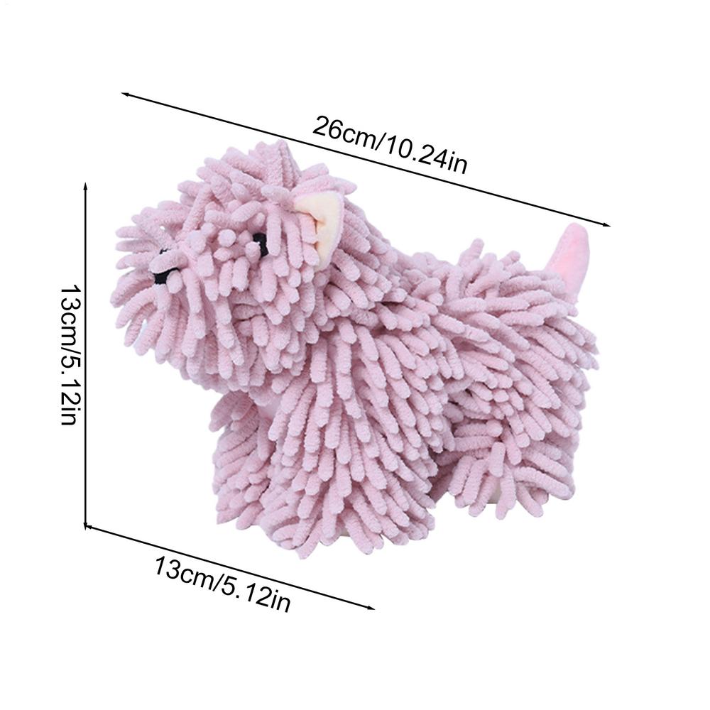 Hand Towel Balls For Bathroom Cartoon Puppy Chenille Hand Towel Cartoon Highly Absorbent Cleaning Cloth Decorative Household