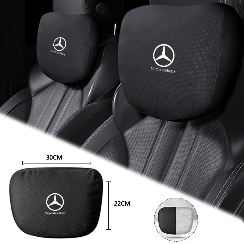 ILY2 Car Headrest Comfort Adjustable Breathable Pillow Protector Neck For Mercedes Benz CLK GLC W212 C200 C300 W203 W205 W169 W176