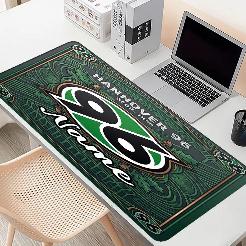 Custom Name Personalized Hannover 96 Football Pattern Mousepad, Laptop PC Desk Mat, Decorative Desk Mat for Home Keyboard Pad Gift