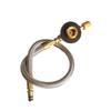 Outdoor Gas Stove Pipe Valve Stainless Steel Braided Hose Stove Burner Adapter Valve Connector For Camping Stove Accessories