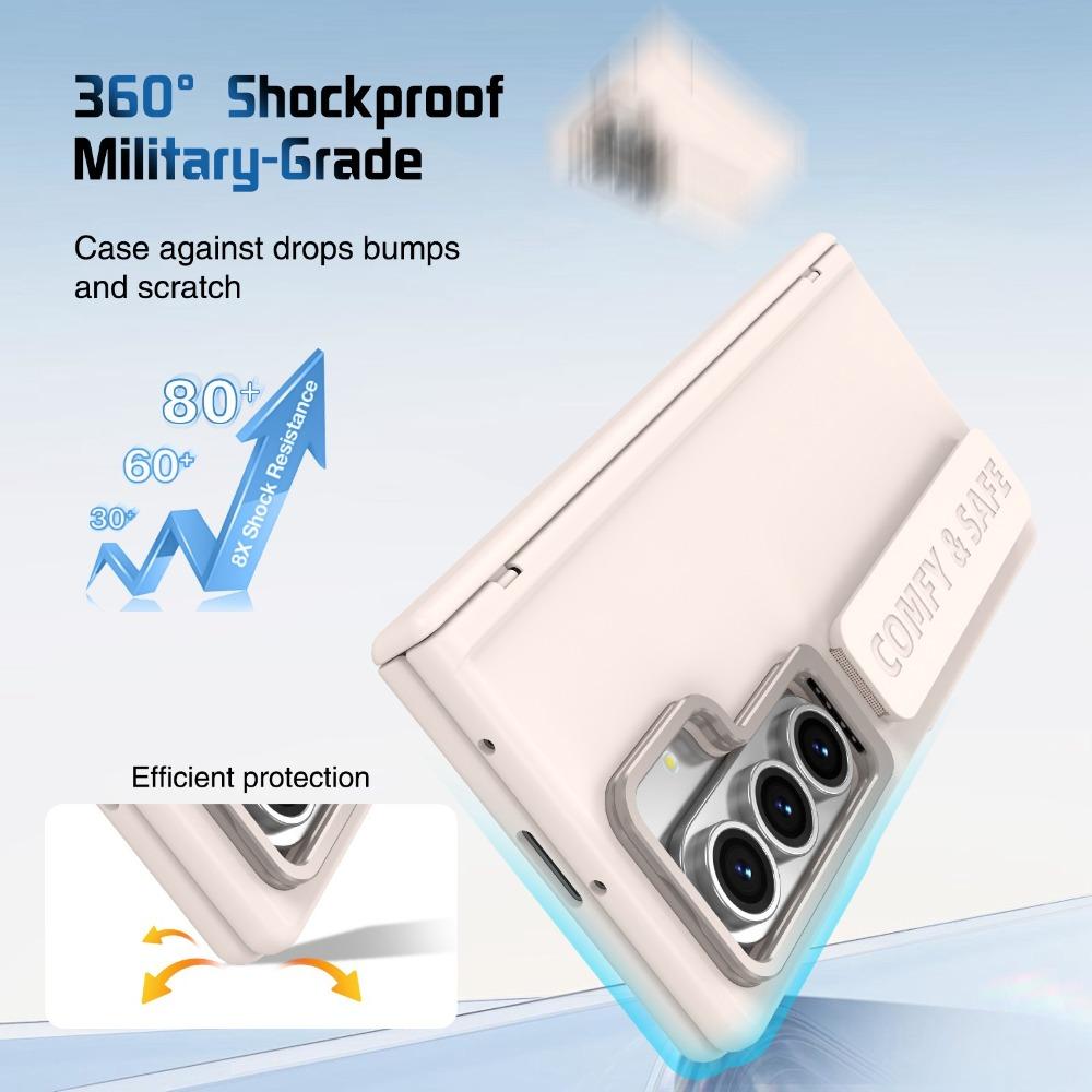 High End Lens Bracket Case for Samsung Z Fold 8 Ultra 7 6 Wrist Strap Shell-Film Integrated Hinge Protection Shockproof Cover
