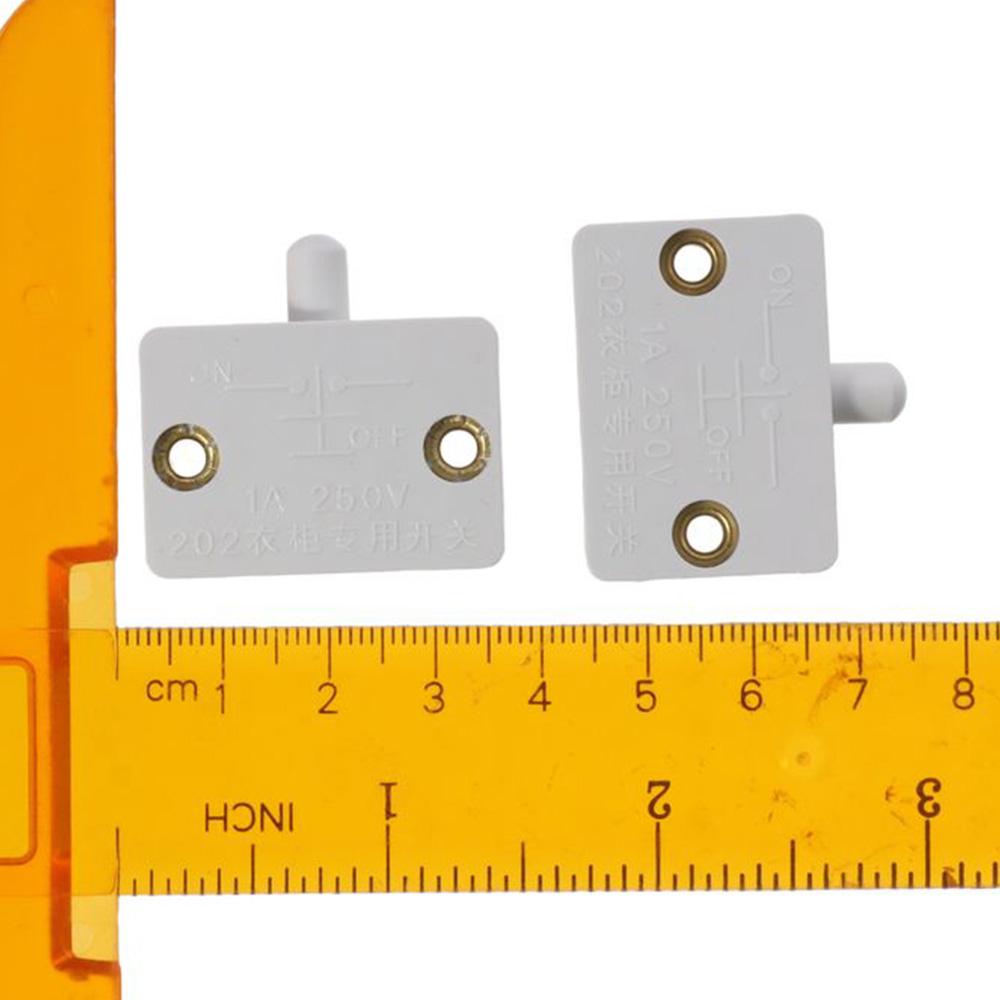 4pcs Silver Wardrobe Light Switc PA Press Switch Portable Cabinet Door Control Switch  Electrician