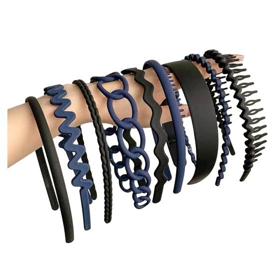 9 шт., обруч для волос, нескользящий дизайн, головной убор с зубцами, фиксация прически, пластиковая заколка для волос, зажим для челки для женщин и девочек, повязка на голову, головные уборы для мытья лица