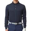 FootJoy Birdseye Jacquard Long Sleeve Button-Down Shirt FJ-F22-S09 Men's Navy M