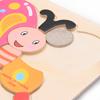 Деревянная игрушка-головоломка, детские строительные блоки, мультяшные животные, игрушки для мальчиков и девочек раннего детства
