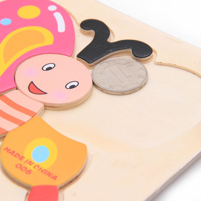 Деревянная игрушка-головоломка, детские строительные блоки, мультяшные животные, игрушки для мальчиков и девочек раннего детства
