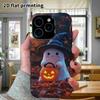 Phone Case: 2D flat design suitable for iPhone 18, 17, 16, 15, 14, 13 Pro film protection case, couple style, moonlit forest, Christmas and Halloween 