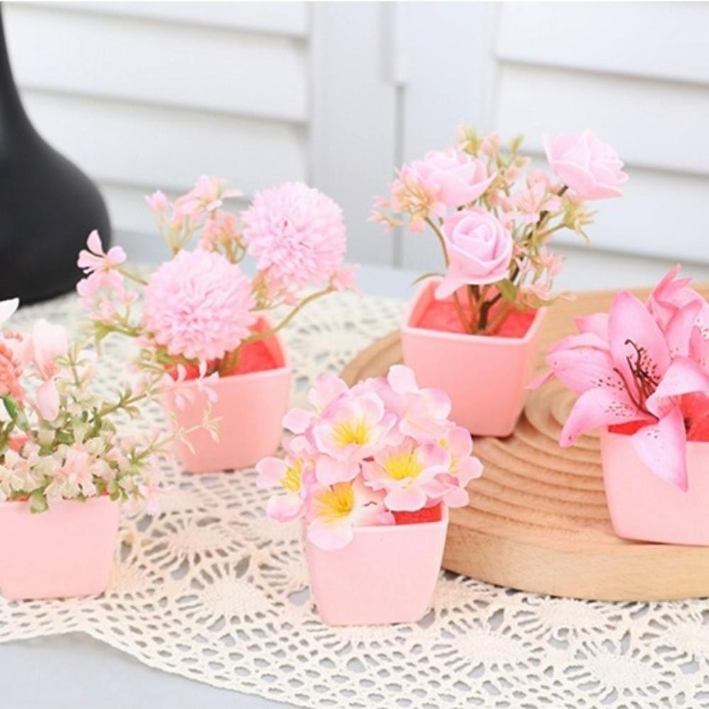 Набор 3/6 шт. Новый DIY Искусственное горшечное растение Мини Пластиковый Искусственный Цветок Бонсай Настольный Пейзаж Домашний Декор