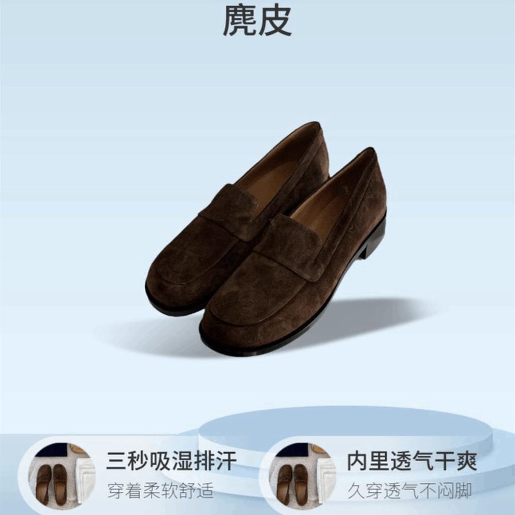 Замшевые матовые ретро женские балетки в британском стиле, маленькие кожаные туфли из натуральной кожи