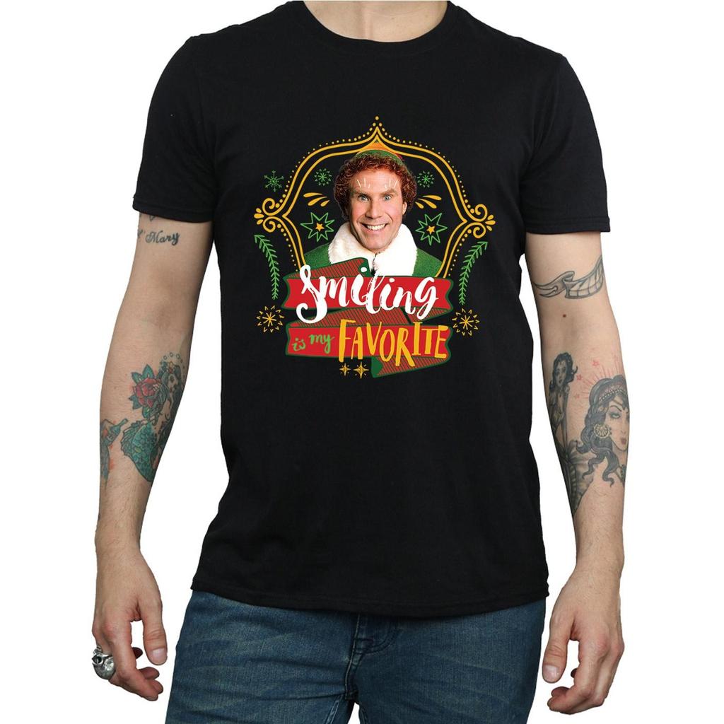 Elf Mens Buddy Smiling T-Shirt
