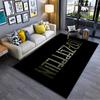 Bold Led Zeppelin Text Design Rug Non-slip rug suitable for living room and bedroom sofas.