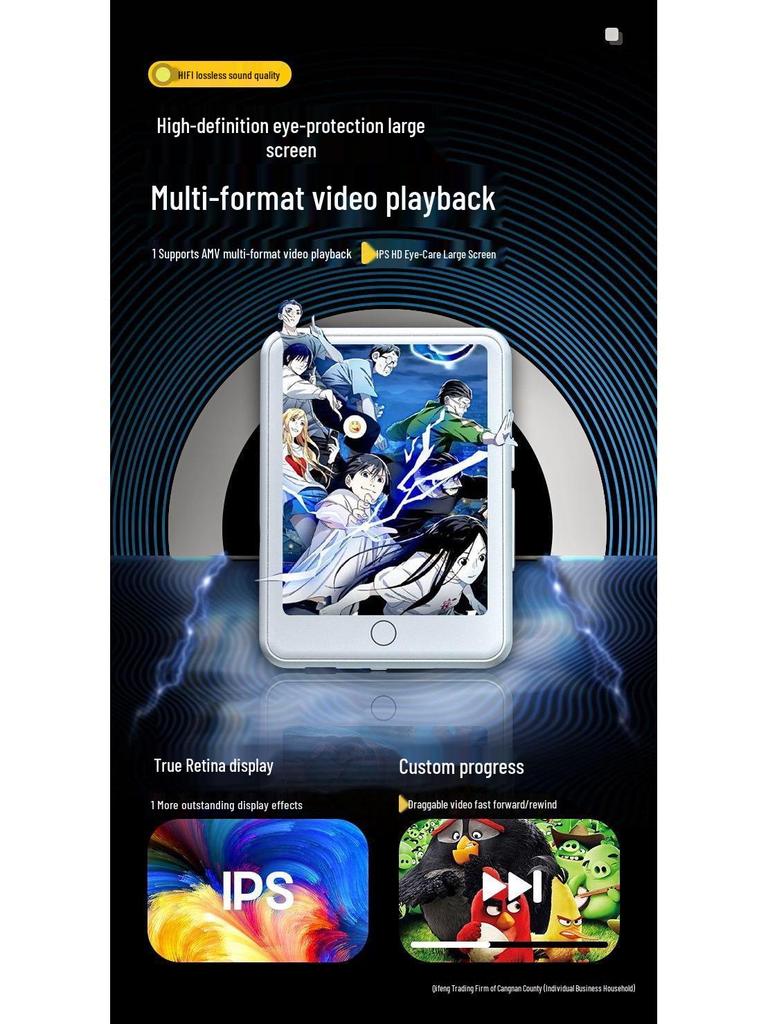 New Walkman MP3 Player: High-Definition Touchscreen, Bluetooth, MP4/MP5 Compatibility for Music