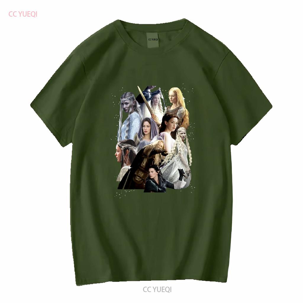 Women Of Lotr T Shirt Arwen Eowyn Galadrie s S Xl vintage Washed fashion Breathable homme designer clothes Casual Versatile