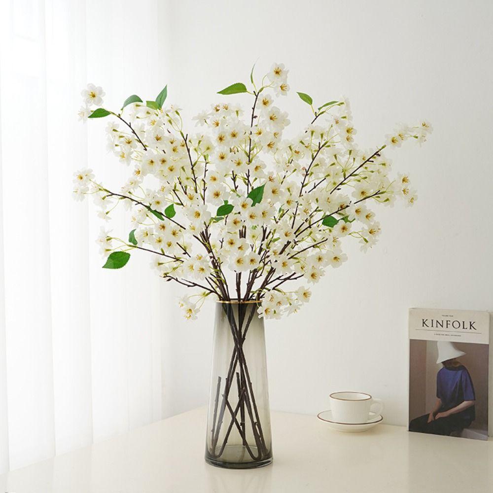 90см Искусственные ветки цветущей вишни Пластиковый искусственный цветок Шелковая цветущая вишня День святого Валентина