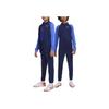 Casual Sports Suit Color Block Letter Print Zipper Midnight Blue Kids Suit DV3120-410