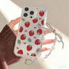 Bracelet Chain Phone Case For iPhone 17 16 15 13 14 for 17Air 17 12 14 16 Pro 17 14 16 Pro Max Sparking Diamond Cute Pattern Hard Cover With Lanyard