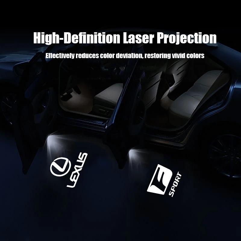 HD Car Led Door Projector Lamp Welcome Light For Lexus F SPORT IS250 IS200 CT200h GS300 LS430 RX450h LX570 IS300 ES300h ERX400h