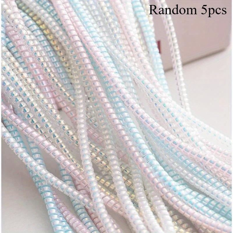 5pcs 1.5M USB Charging Data Line Cable Protector Wire Cord Protection Spring Wrap Cable Winder Organizer Home Desk Accessories