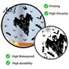Retro Horror Party Supplies Halloween Static Sticker, with Witch/Ghost/Castle/Bat Silhouette Patterns, Durable PVC Waterproof Stickers Wall