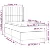 VidaXL Slatted Bed Base with Mattress and LED, Upholstered Bed, Single Bed, Adult Bed for Interior Bedroom, 3138440