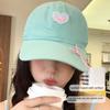 Embroidery Love Heart Baseball Cap Cotton Peaked Cap Sweet Sun Hat  Sports