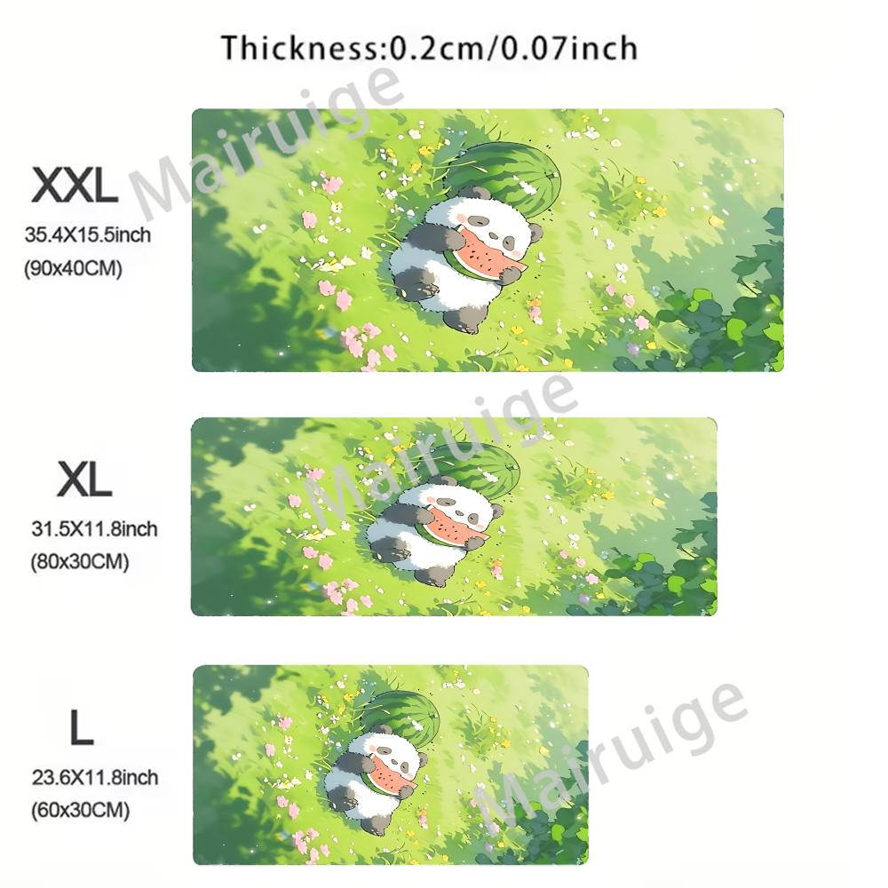 Kawaii Anime Panda Mouse Pad Large Computer Office Game Table Mats XXL Rubber Antislip Gaming Keyboard Mousepads Long Desk Pads