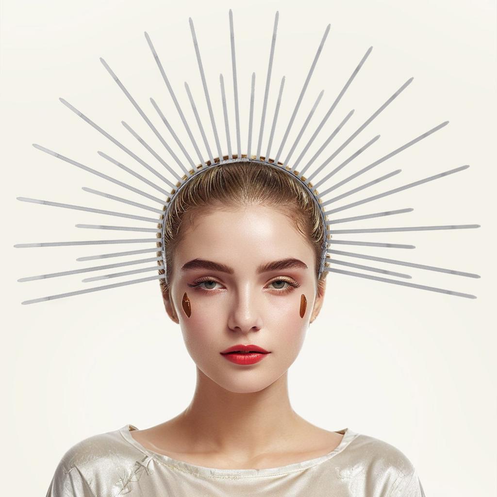 Elegant Radiance Crown Wedding Headband Baroque Tiaras Hairband Women Accessories Cosplay Costume Props Church Hairband