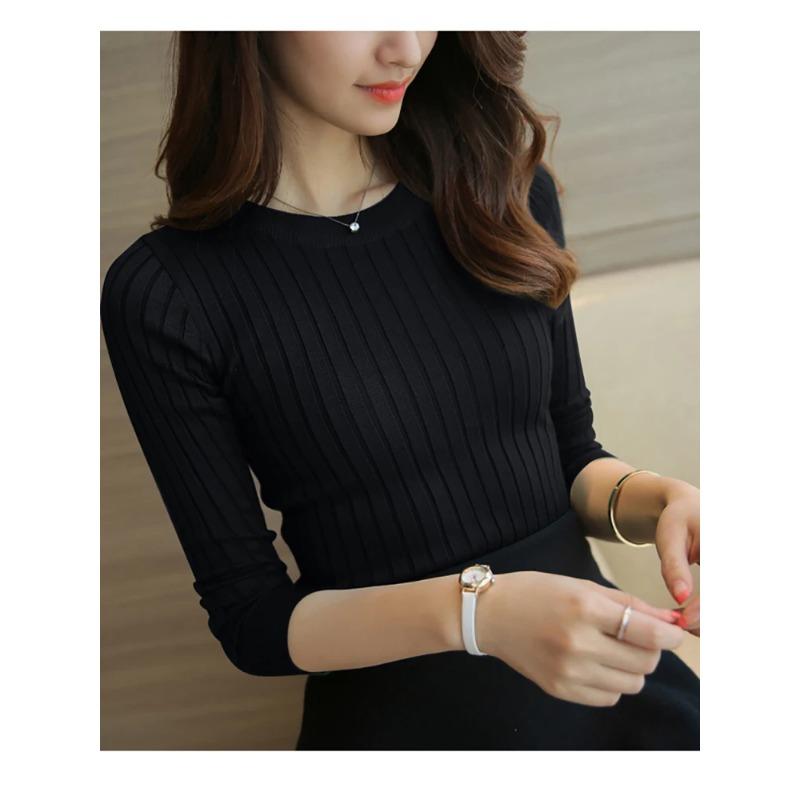Women Sweater High Elastic Solid Turtleneck Fashion Sweater Women Slim Sexy Hight Bottoming Knitted Pullovers