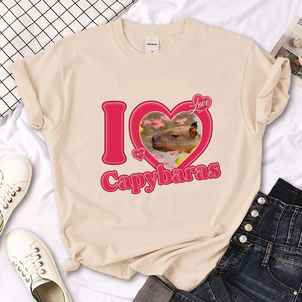 Capibara Capybara Tee Unisex Summer T Shirt Female Graphic Clothing