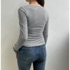 Women's New Low-cut Sexy V-neck Striped Slim Temperament Bottoming Knitwear
