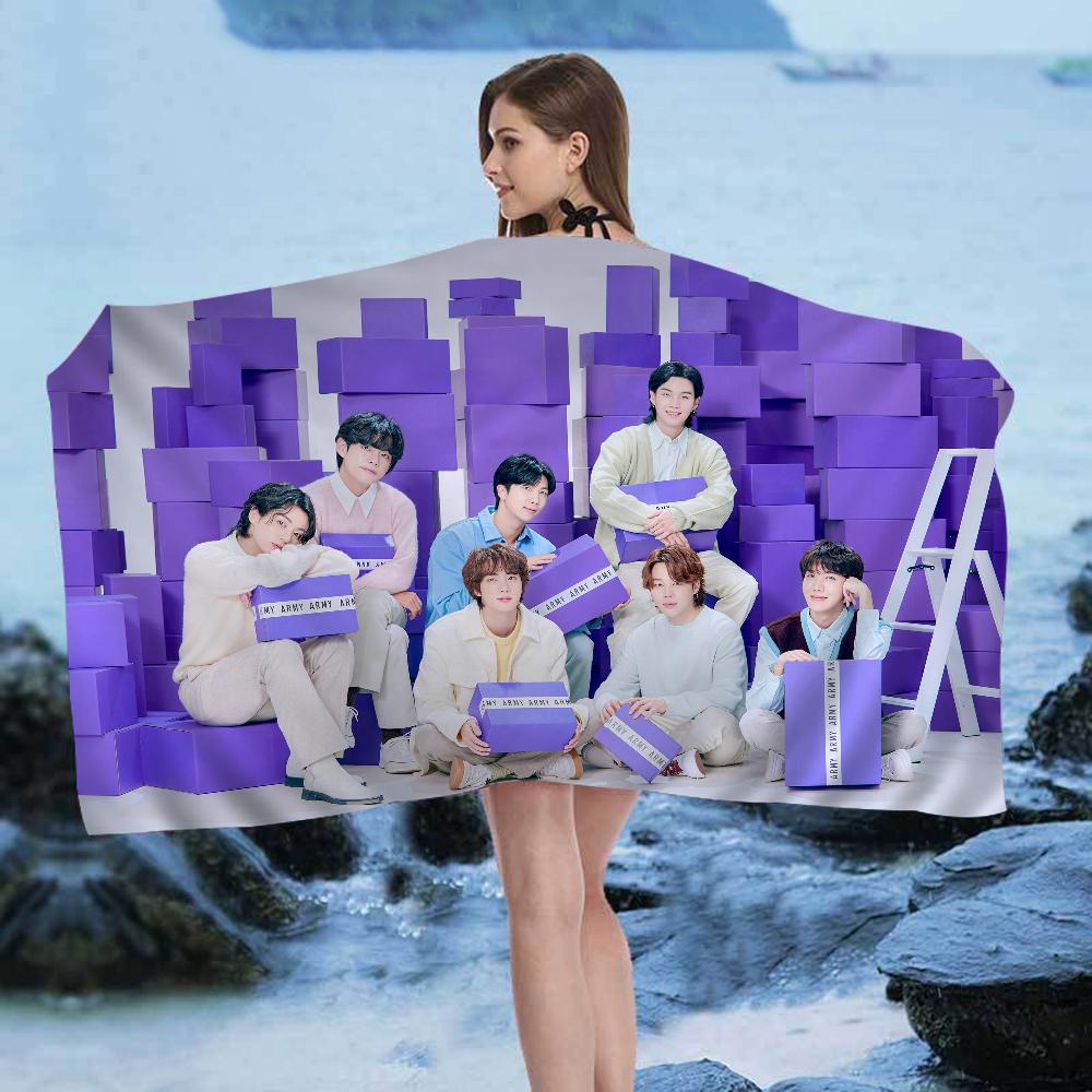 Динамитные K-pop Парни Большие Микрофибровые Пляжные Полотенца Быстросохнущее Полотенце Песок Пляжные Полотенца Бассейн Полотенце Для Путешествий Пляж Бассейн Йога