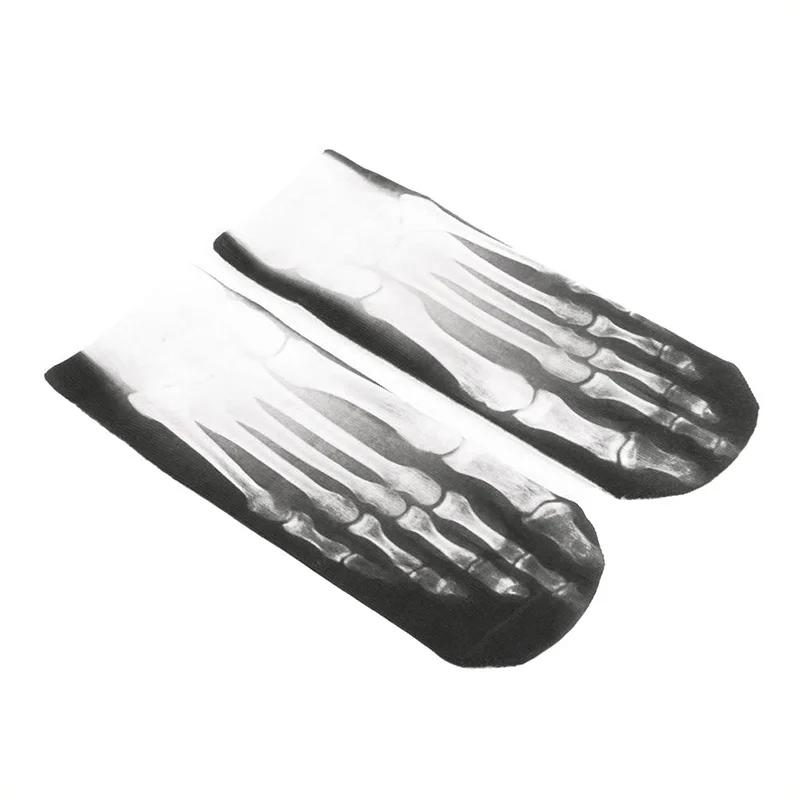 1 пара повседневных носков Hallowmas с 3D-принтом, низкие носки до щиколотки, хлопковые, для мужчин/женщин, забавные носки