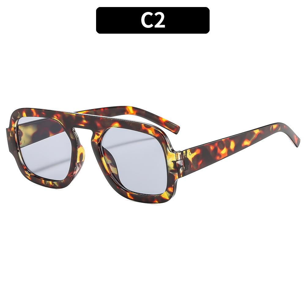 New Cool Double Bridge Oval Sunglasses Fashion Women Summer Sun Shading Eyeglasses Men Driving Sun Protection Eyewear Uv400